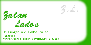 zalan lados business card